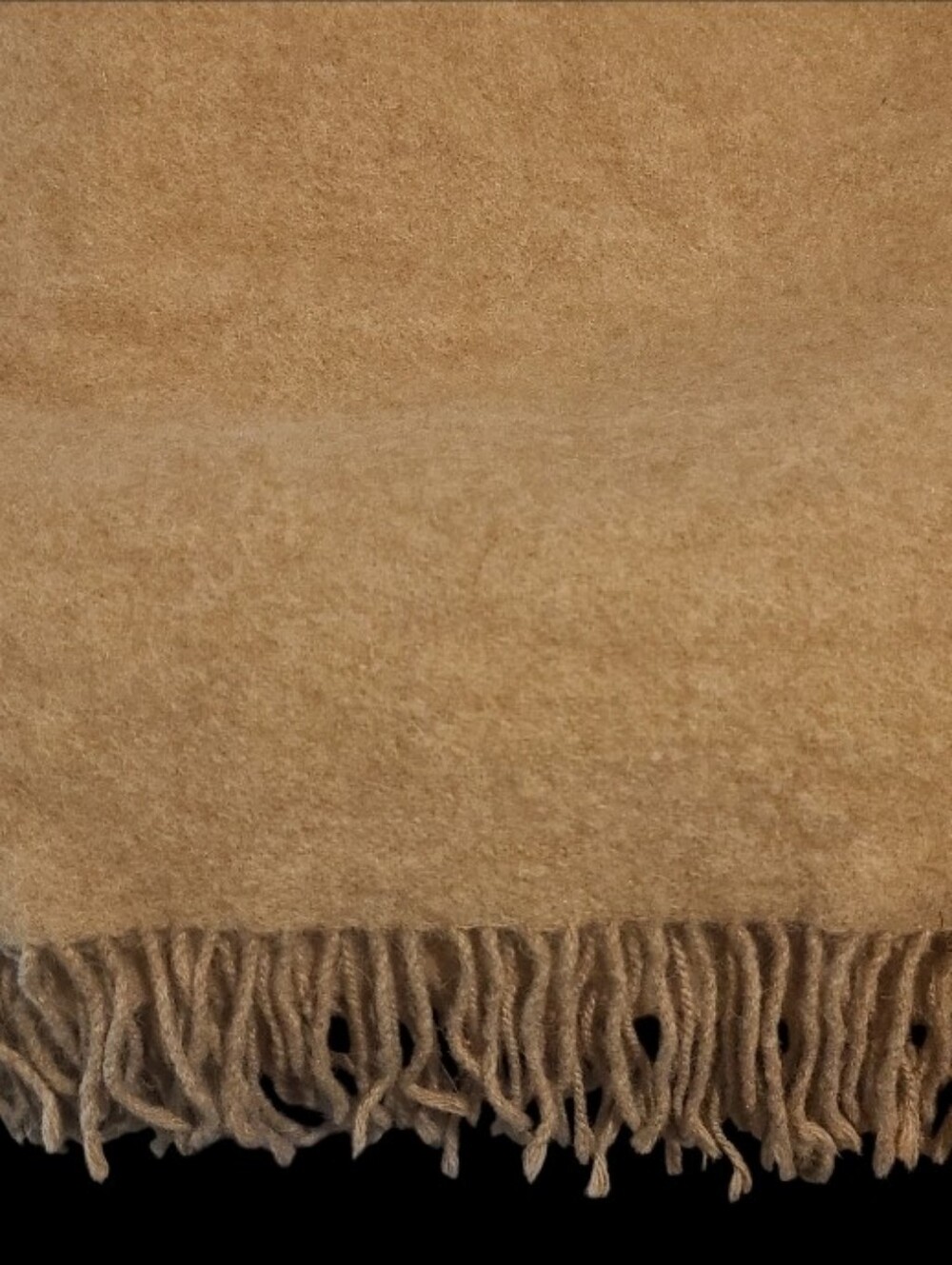 Alicia Adams Alpaca Canyon Throw Blanket in Camel Solid